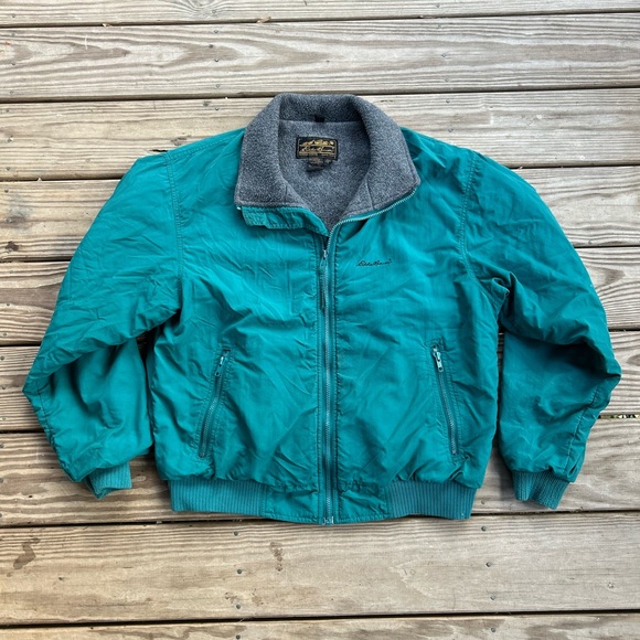 Eddie Bauer Other - Vintage 80s/90s Eddie Bauer Fleece Lined Zip Up Windfoil Jacket USA Made Size L